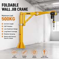 Grue à flèche articulée pneumatique à rotation, avec palan pneumatique à flèche cantilever monté à l'avant, pour atelier de construction lourde