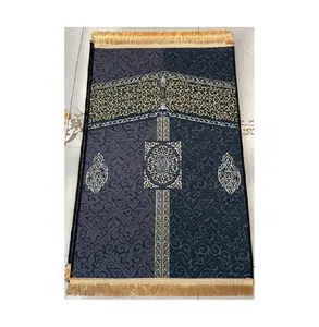 Tapis de prière conceptions tressées portables tapis de prière tapis de voyage culte musulman couverture 100 coton sur le sol