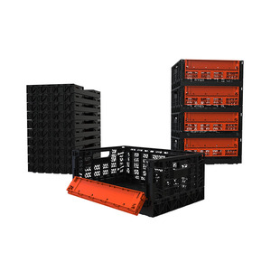 Foldable Plastic Box 600x400x250 mm Food Grade Fruit Vegetable Collapsible Moving Box Stackeable Storage Plastic Crate