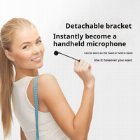 Portable Mini 2.4 Ghz Condensateur Casque Microphone Sans Fil Professionnel pour Caméra Téléphone Portable Enseignant Enregistrement