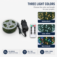 Guirlandes lumineuses LED pour sapin de Noël à basse tension avec télécommande et 8 modes d'éclairage