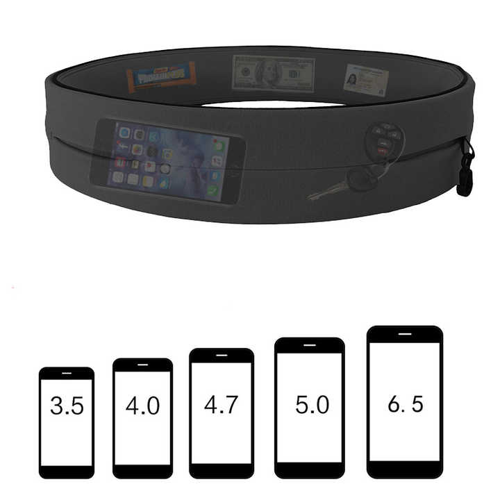 Maxth Sport Running Waist Belt - Adjustable Phone Holder For Running, Fitness, Travel, Fits Waist 29-43 Inches (Violet) - View #4