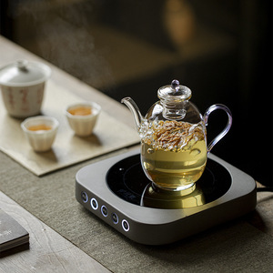 Tetera de Vidrio Estilo Dinastía Song, de Borosilicato de Alta Resistencia al Calor, con Tapa, para Preparar Té - Product Image 3