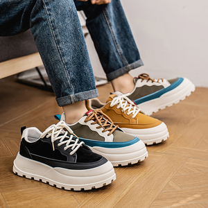 2025 nouveau respirant décontracté confortable fond épais plat hommes marche Style chaussures en plein air léger baskets pour hommes - Product Image 4