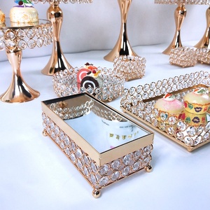 Juego de Soportes de Metal con Cristal <span class=keywords><strong>para</strong></span> Tartas y Postres <span class=keywords><strong>para</strong></span> Fiestas de Cumpleaños y Bodas, Suministros <span class=keywords><strong>para</strong></span> Negocios de Comida - Product Image 5