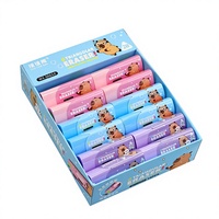 Gomme en caoutchouc en forme de sandwich triangulaire Capybara, motif dessin animé, prise en main souple, fournitures scolaires, modèle chinois WX-99660