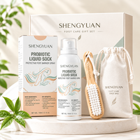 Spray anti-odeur pour pieds athlétiques à base de postbiotiques fermentés et d'huile d'arbre à thé micro-encapsulée, neutralisant la transpiration, en format chaussette liquide
