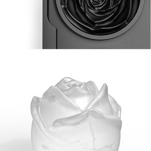 ถาดทำน้ำแข็งซิลิโคนรูปดอกกุหลาบ <span class=keywords><strong>4</strong></span> ช่อง ง่ายต่อการถอดออก ทำน้ำแข็งก้อนใหญ่สำหรับค็อกเทลเย็น เบอร์เบิร์น และเครื่องดื่มโฮมเมด - Product Image 3