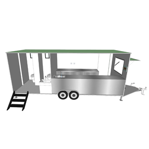 TUNE Prefab <span class=keywords><strong>Prix</strong></span> Premium Noix Rôtir Chariot de Nourriture avec Toilette Remorque Bois avec Réfrigérateur Congélateur avec Salle de Bain Toilette - Product Image 1