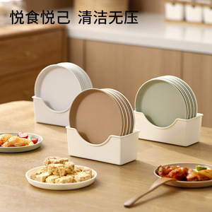 FaSoLa Bone Spitting Dish Round Food Grade Plastic Waste Plate For Table Use - Product Image 3