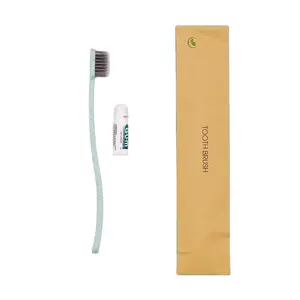 Ultra Soft Black Charcoal Bristles、Environmental Biodegradable Wheat Straw Toothbrush、旅行歯ブラシ