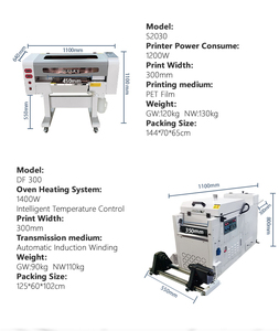 Voor Audley A3 Digitale Dtf Printer 30Cm Xp600/I3200 Klein T-Shirt Dtf Machine Poeder Dyer Schudmachine A4 1 Jaar Garantie Pigm - Product Image 2
