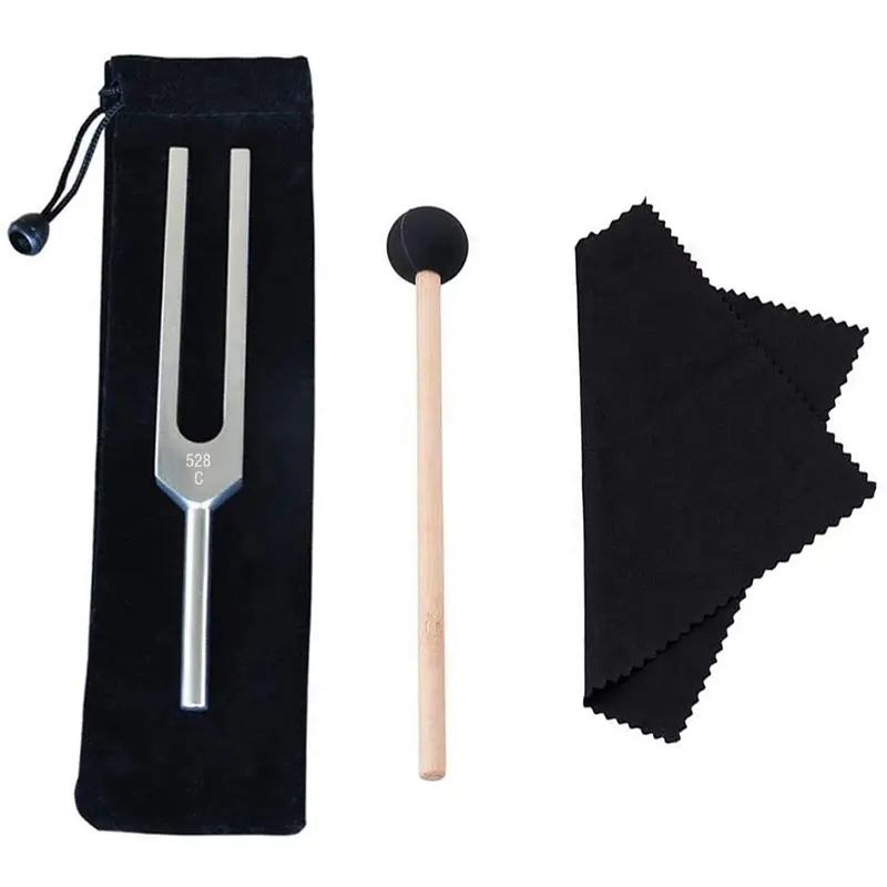 Stimmgabel 528 Hz Stimmgabel mit Silikon hammer und Reinigungs tuch für perfektes heilendes Musik instrument