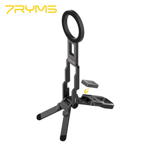 7RYMS 7RIG T2(Black) Waterproof Flexible Magnetic <b>Phone</b> Tripod with Wireless Remote Adjustable Height & Portable for Desk Use - Product Image 1