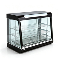 Vitrine chauffante électrique en verre incurvé pour équipement de restauration, présentoir chauffant commercial pour boulangerie et restauration rapide