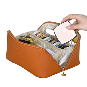 Bolsa de Maquillaje de Viaje 2026, Diseño Nuevo, Gran Capacidad, Cierre de Cremallera, Ecológica, con Compartimentos, Portátil, de PU, Tipo Almohada - Product Image 3