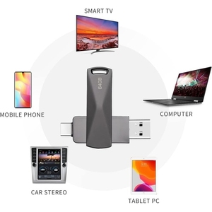 Cube Robot u408 mini Kim Loại usb3.2 Gen1 + Type-C đĩa 64GB USB Flash Disk USB2.0 giao diện 1TB 32GB 4GB 128GB 512Mb tùy chọn đóng hộp - Product Image 4