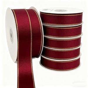Factory Gift Packing Solid Color Polyester Grosgrain <strong>Ribbon</strong> Wholesale 196 Colors - Product Image 3