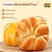 Zjjr Jouet anti-stress en PU, pain au beurre moelleux à remontée lente, super doux, collant, réaliste, Kawaii, en forme de boulette, pour la réduction de l'anxiété, cadeau de bureau