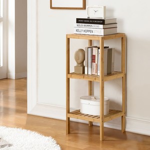 Estantería de pie, mueble minimalista moderno de bambú y madera maciza para sala de estar, estantería de almacenamiento de varias capas - Product Image 3