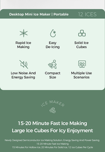 Máy tính để bàn nhỏ USB điện <span class=keywords><strong>Ice</strong></span> Maker nhựa nhà ở 500ml tự động Cube <span class=keywords><strong>Ice</strong></span> hộ gia đình sử dụng cho ký túc xá văn phòng cắm trại xe - Product Image 5