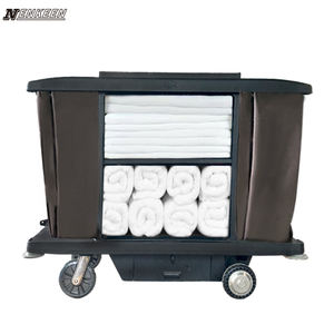 하우스 키핑 및 메이드 서비스를위한 호텔 및 레스토랑 용 전력 청소 트롤리 플라스틱 청소부 카트 - Product Image 2