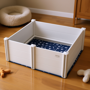 Caja de Parto para Perros Vevor, 48 x 48 x 18.1 Pulgadas, PVC con Rieles para Cachorros, Casa para Mascotas de Interior - Product Image 2