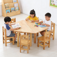 Ensemble de table en bois pour enfants, idéal pour les écoles maternelles, les salons et les salles à manger, vente en gros