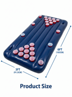 Table de jeu gonflable personnalisée avec logo pour Beer Pong, idéale pour les fêtes au bord de la piscine, jeu de boisson pour adultes, plage et piscine