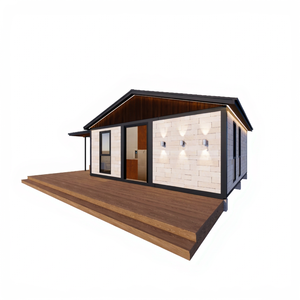 Maison préfabriquée modulaire isolée moderne avec revêtement en pierre, conteneur habitable portable - Product Image 1