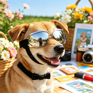 Gafas de Sol para <span class=keywords><strong>Perros</strong></span> <span class=keywords><strong>con</strong></span> Protección UV, Resistentes al Viento, <span class=keywords><strong>con</strong></span> Correa Ajustable, sin Marco, Lentes Espejadas Plateadas Cromadas Futuristas - Product Image 1