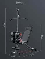 Banc de musculation pliable multifonctionnel réglable de haute qualité pour abdominaux, presse à poulies et haltères en métal