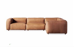 Canapé salon canapé intérieur canapé ensemble meubles en cuir quatre pièces sectionnel tissu bois banc moderne ménage - Product Image 4