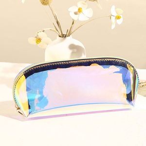 Cosmétique portable transparent minimaliste personnalisé en usine, imperméable, coloré, pour sac à fermeture éclair, en TPU réutilisable - Product Image 3