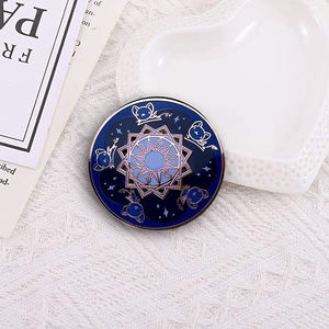 Broche Giratorio de Esmalte Redondo y Colorido con Diseño de Spinner de Estado de Ánimo, Divertido Pin con Técnica de Plateado - Product Image 4