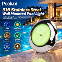 Lampe LED murale pour piscine remplie de résine, AC12V, réflecteur étanche IP68, télécommande RGB, éclairage de piscine