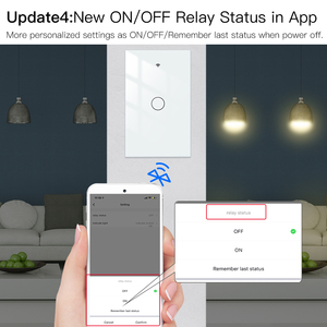 Bluetooth tường cảm ứng thông minh chuyển đổi ánh sáng không dây cuộc sống thông minh/tuya 2/3 cách muilti-điều khiển Hiệp hội Bluetooth sigmesh - Product Image 5