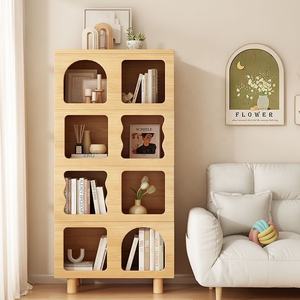 خزانة كتب بيضاء حديثة عالية الجودة لغرفة المعيشة خزانات خشبية رفوف كتب - Product Image 4