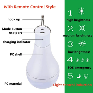 Lampe solaire LED extérieure étanche avec télécommande et minuterie, idéale pour le jardin, la randonnée, le camping, la pêche et les situations d'urgence FX-SOS - Product Image 5