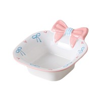 Bol d'anniversaire en céramique JM mignon pour enfants, usage domestique, compatible micro-ondes, pour desserts, yaourts, flocons d'avoine, collations et riz, logo personnalisé