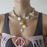 Collar de Conchas Irregulares y Exageradas de Alta Calidad para Verano, Joyería Hecha a Mano, Resistente al Agua, para Mujer