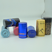 Échantillon gratuit Capsule rétractable multicouche en aluminium avec impression de logo personnalisé pour liqueur de vin whisky