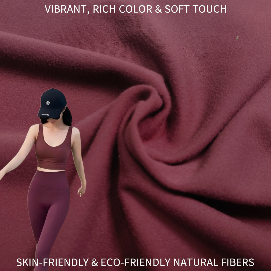 4 Way Stretch Eco-Friendly Soft Nylon Spandex PA Polyamide Elastane Interlock Knit Double Faced Heavyweight 210gsm Fabric Yoga