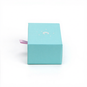 Set di Scatole Portagioie Personalizzate Azzurre con Cassetto Scorrevole, Stampa Luna e Maniglie in Raso per <span class=keywords><strong>Orecchini</strong></span> e Collane - Product Image 6