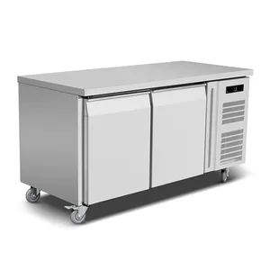 Banco da lavoro per <span class=keywords><strong>frigorifero</strong></span> con piattaforma per insalata con congelatore in acciaio inossidabile di grandi dimensioni per refrigerazione multifunzione a cappotto multiplo - Product Image 4
