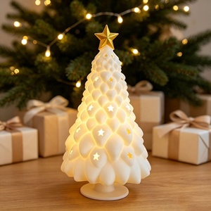 Ornement décoratif de Noël en PLA imprimé en 3D, abat-jour lumineux, petit centre de table fait main DIY - Product Image 4