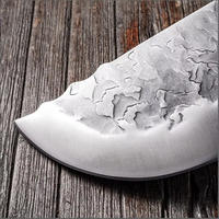 Couteau de cuisine chinois en acier forgé à haute teneur en carbone, manche en bois de wengé, écologique, fait main, lame pleine longueur, couteau de chef