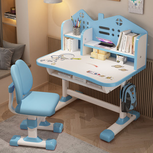 Modernes Kinder-Schreibtisch-Stuhl-Set aus Holz und Kunststoff für Schule, Outdoor, Esszimmer, Hotel, Wohnzimmer, Apartment, Zuhause, Büro - Product Image 3