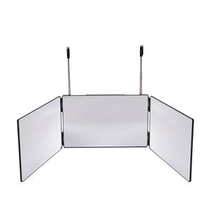 Espejo de maquillaje con luz Led, espejo personalizado para peluquería, 360 plegable, corte de pelo, logotipo de corte automático, espejo de 3 vías - Product Image 1