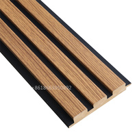 Panneau de bois cannelé à tambour demi-rond revêtement pvc lamelles en mdf panneau mural en bois massif
